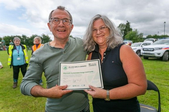 Maynooth SEC Receiving Their Silver Birch Award In The Climate Champions Awards (Kildare County Council, 2025).
